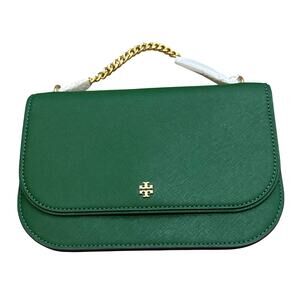 Tory Burch Emerson Flap Adjustable Shoulder Bag Arugula Green New NWT 147214